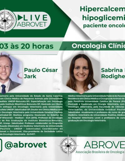 Live ABROVET 16-03-2021 Oncologia Clínica Veterinária